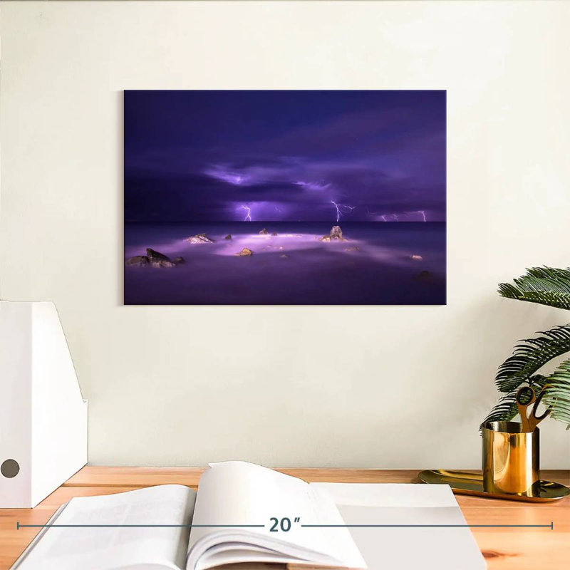 Éclairage de plage mauve Alvord, H 8 po x l 12 po