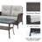Esquer Brown Rattan Patio Loveseat with Cushions-18721738