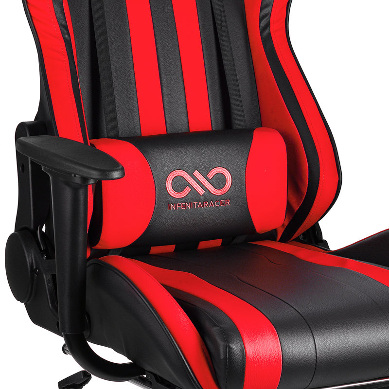 Fauteuil de jeu pour pc et course, Rouge