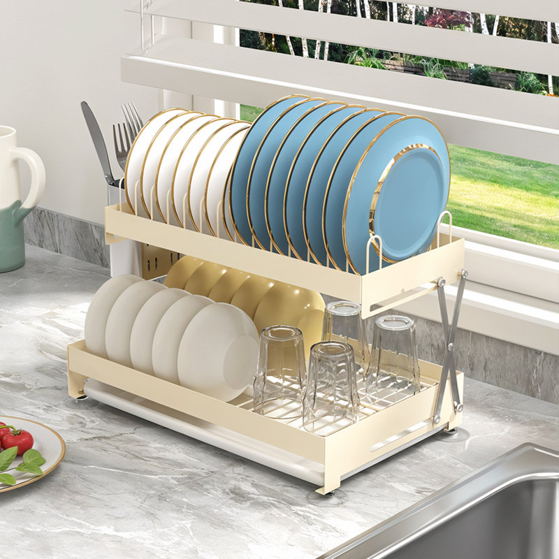 Countertop Dish Rack, Satin Nickel