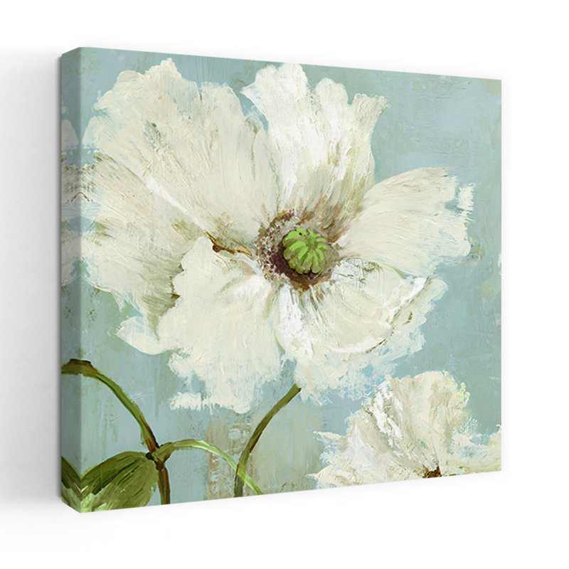 Cadence I, art floral contemporain délicat biologique, H 36 po x l 36 po