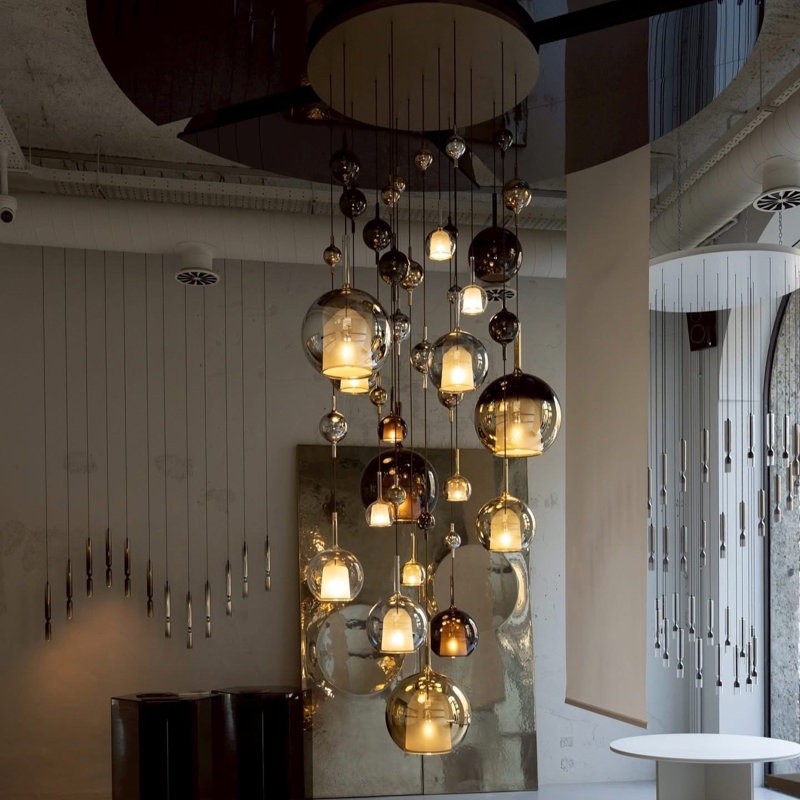 GLO 1 - Light Pendant, 9" H x 5.1" W x 5.1" D, Black, Black