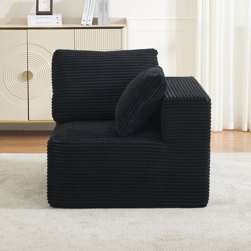 Fauteuil d'appoint Acuna, Noir anthracite