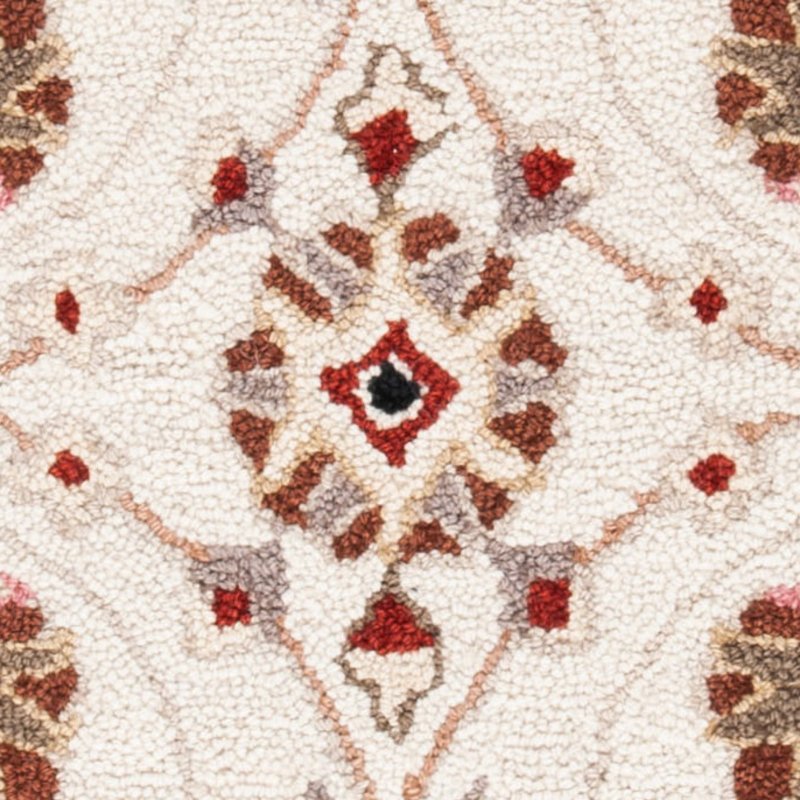 Tapis ivoire en laine fait à la main Hollander, Rectangle 3 pi 9 po x 5 pi 9 po