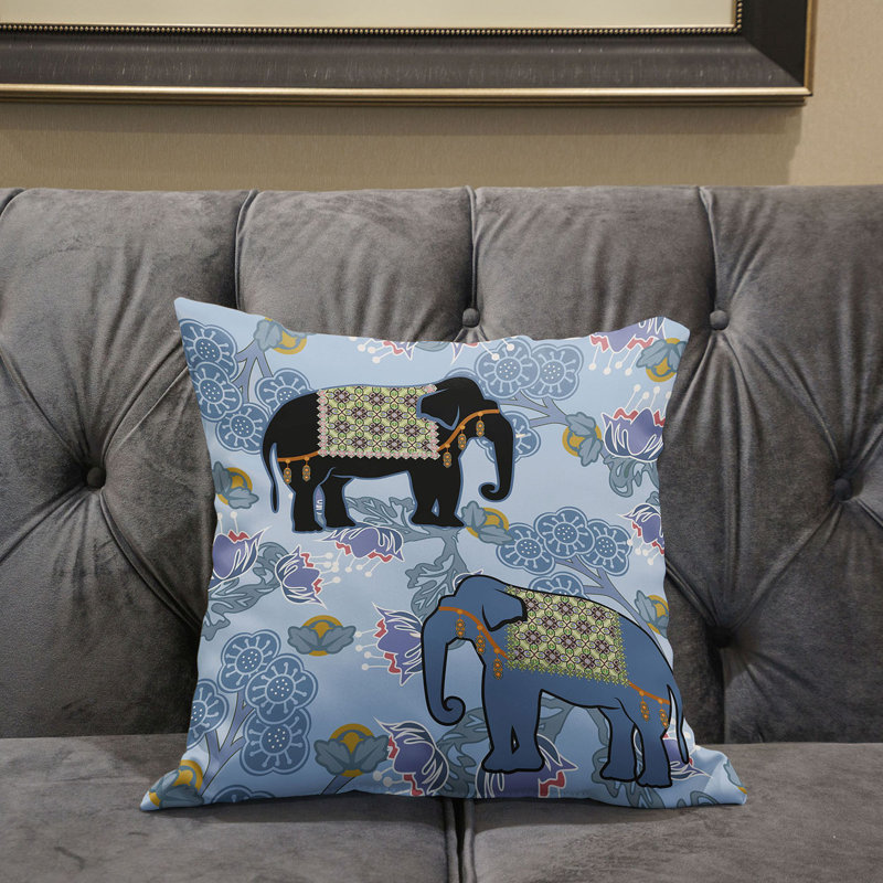 Housse et insert de coussin décoratif en polyester, 20 po x 20 po, Noir / blanc