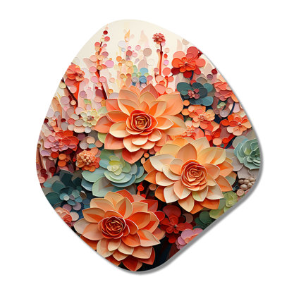 Orzechowski - Succulent Nebula Shape Asymmetric Metal Wall Art