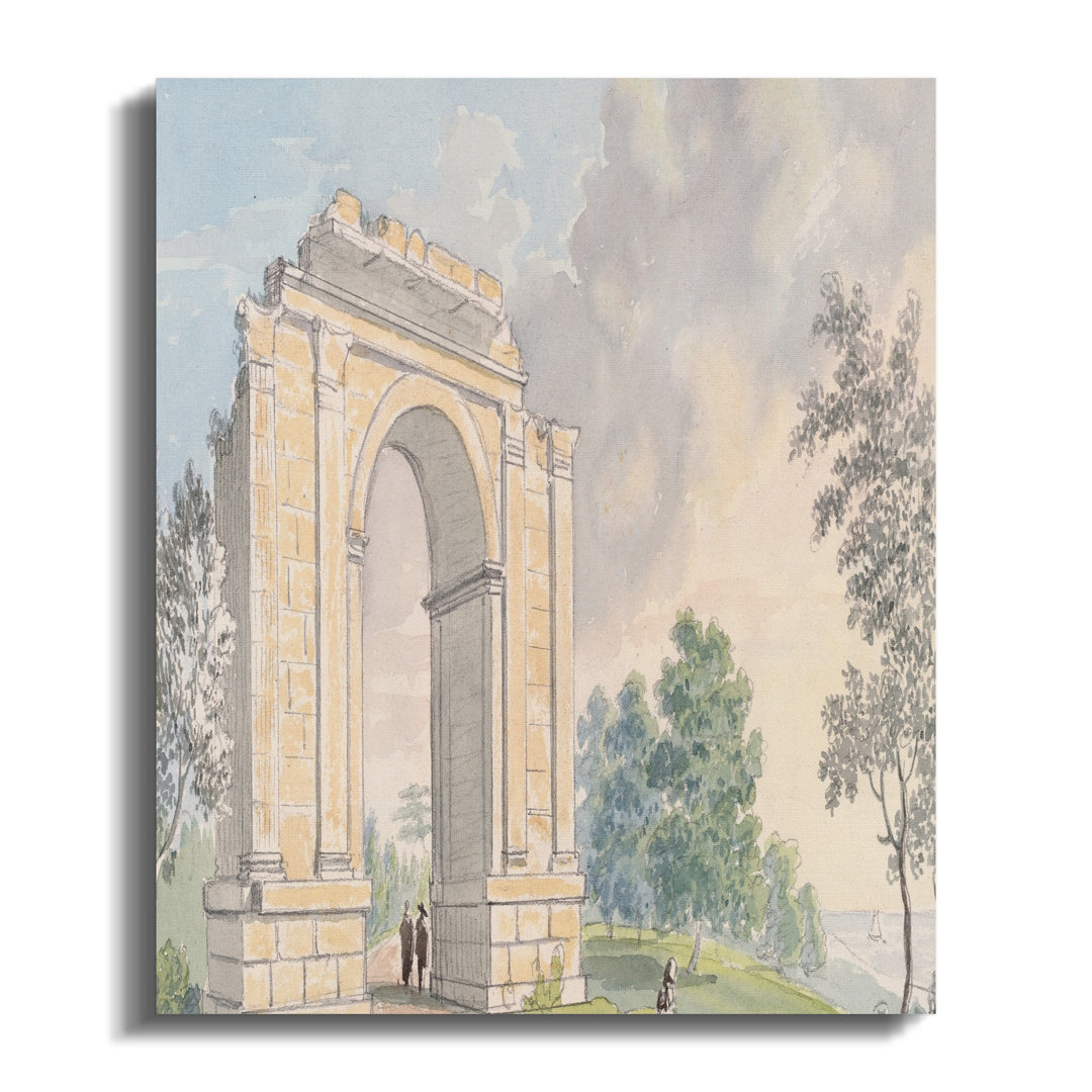 Archway Canvas Wall Art, Gallery Wrapped Matte Print, Ready to Hang, Archival Quality, Architectural Art Print, Landscape Canvas, Modern
