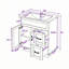 Meuble-lavabo avec lavabo en résine, 2 tiroirs à fermeture amortie, tablette réglable et dos ouvert pour faciliter l'accès à la plomberie.-1105955125