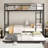Full Over Full Metal Bunk Bed With Trundle-1385659787