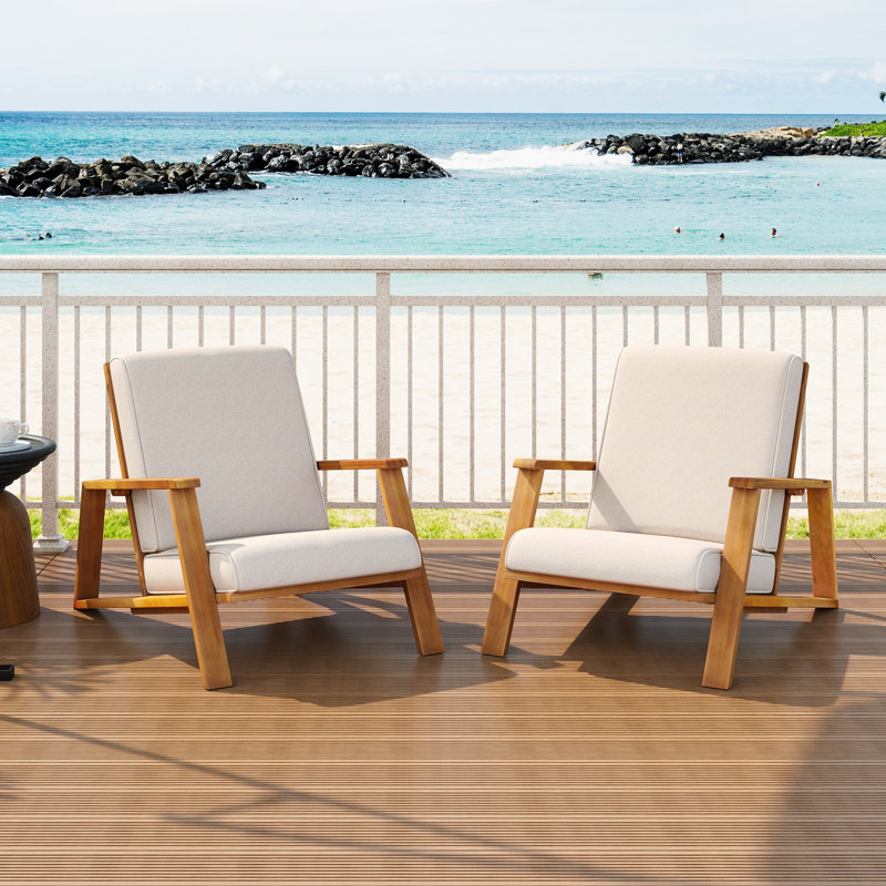 Patio Lounge Chair Set Of 2, Teak