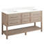 60" Robertson Double Bathroom Vanity Set with Rectangular Undermount Sinks-49568506-75247372-75247367