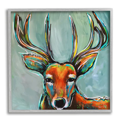 Cerf urbain moderne - peinture