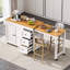 Îlot de cuisine 74,8 po avec table de salle à manger extensible-212065087