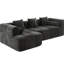 Canapé modulaire gris pour la maison, 101,2 po. Conception modulaire avec assise profonde. Confort en mousse complète. Courbe lisse. 3 coussins carrés et 2 traversins. Dossier. Conception d'inspiration américaine. Largeur 50,4 po. 27,2 po de hauteur.-587043827