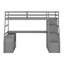 Lit mezzanine avec tiroirs, tablettes et bureau-289469604