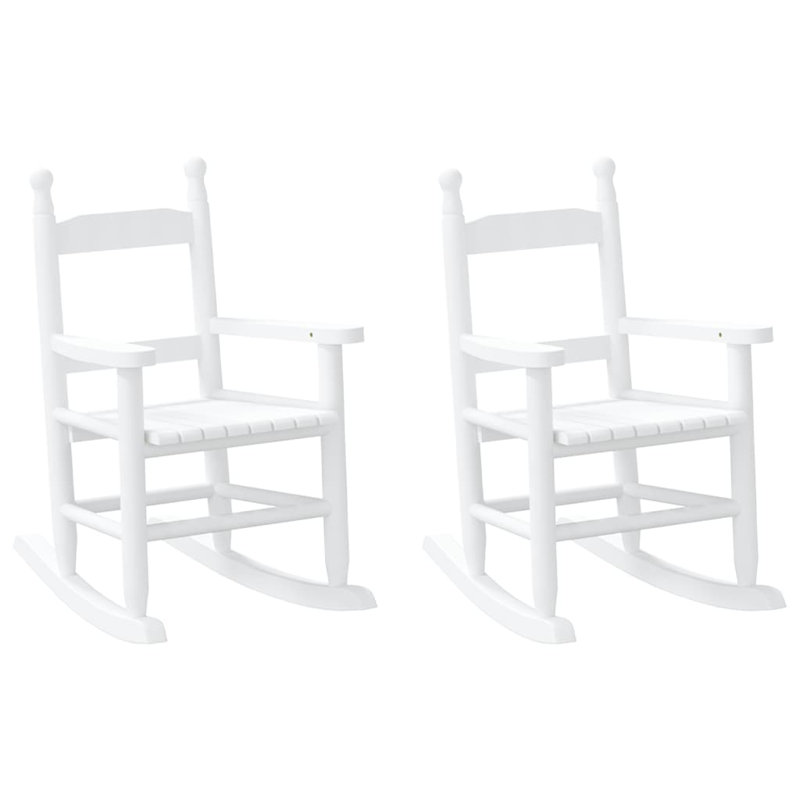 Poplar Wood Rocking Chair, White