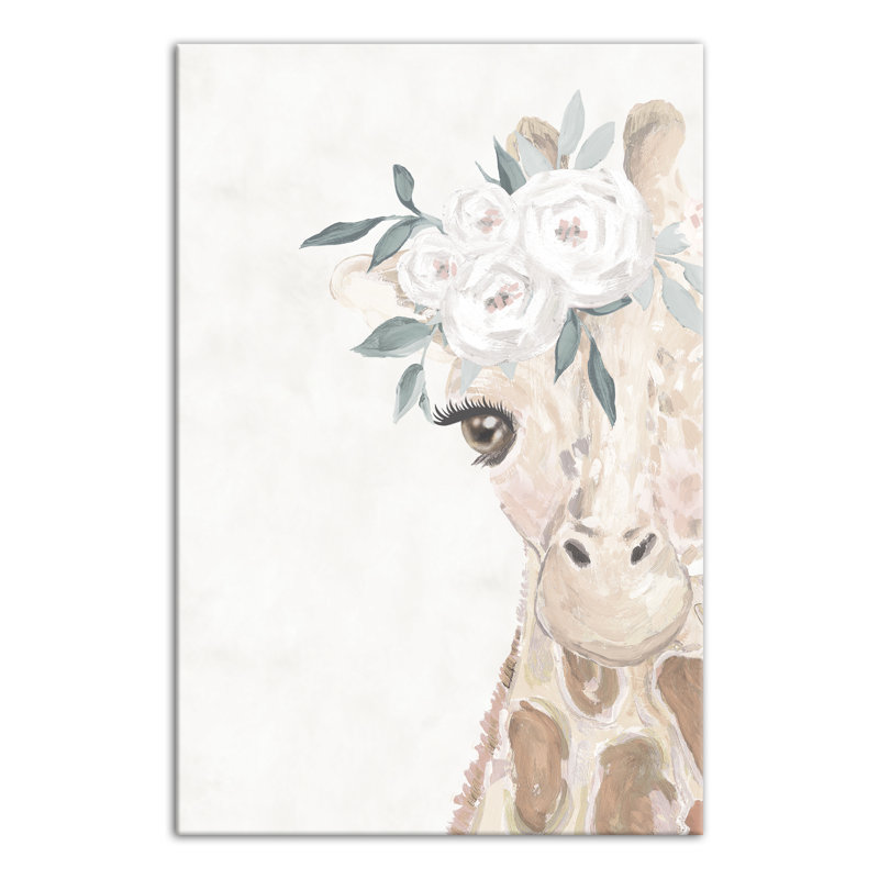 Impression sur toile de bébé girafe, H 30 po x l 20 po