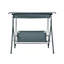 Balancelle de patio 3 places grise avec structure en acier et tissu Oxford gris