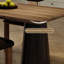 Table épaisse à bords arrondis et pieds en bois-107702201