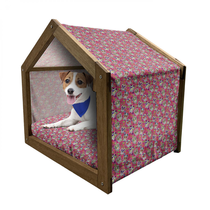 Niche pour chien en bois rose, H 22,44 po x l 23,62 po x P 17,72 po