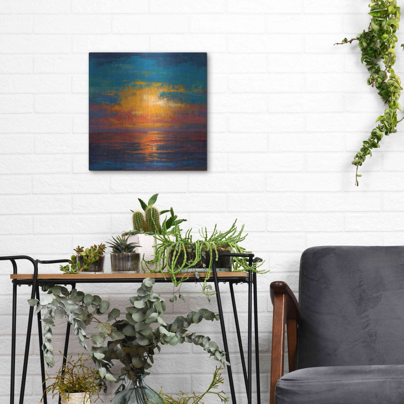 «Luxe Metal Art« Sun Down II »par Tim O'Toole, art mural en métal» par Tim O'Toole, H 12 po x l 12 po