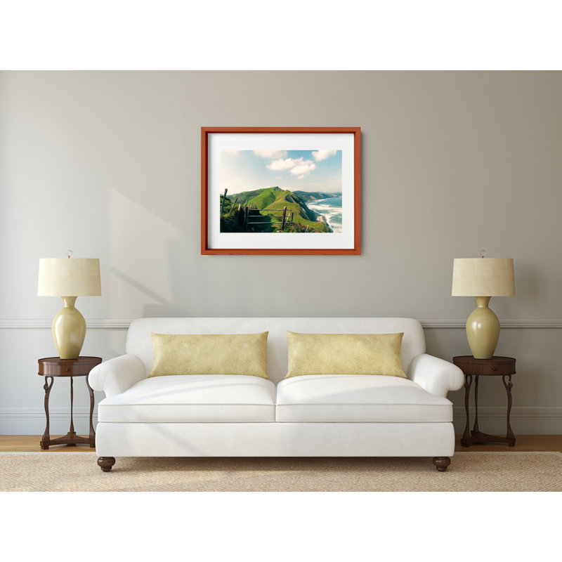 El Camino Print by Joseph Regan, 14" H x 16" W x 0.75" D, Cherry