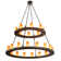 24 - Light Dimmable Wagon Wheel Chandelier