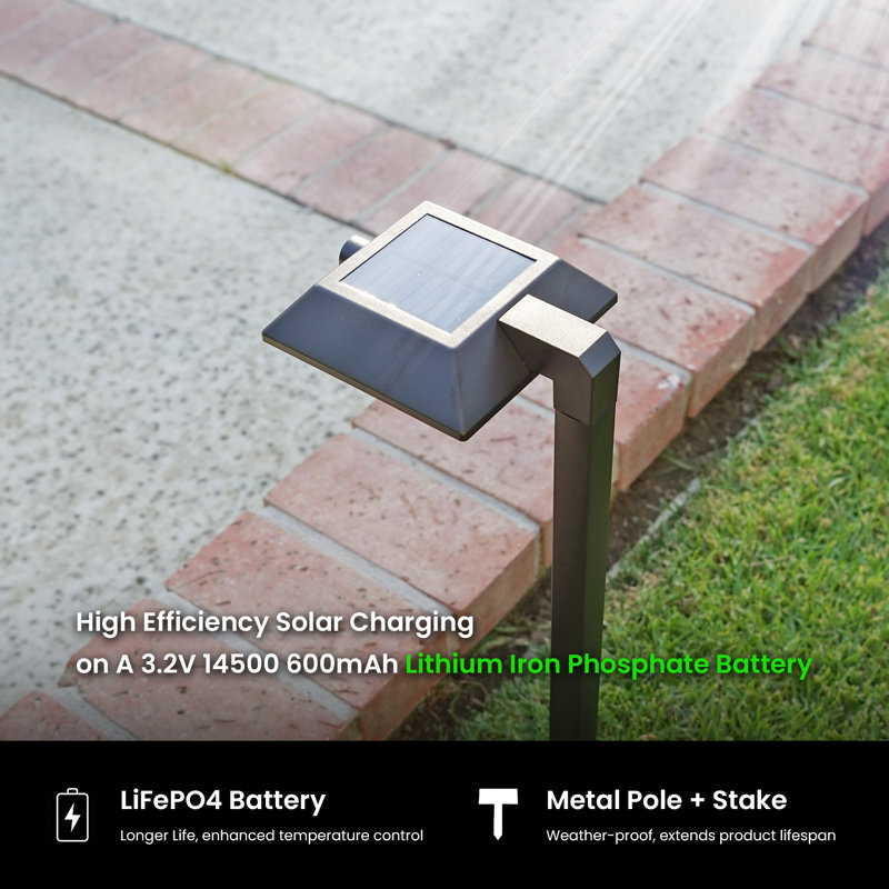Solar Powered Integrated LED Pathway Light, Bronze