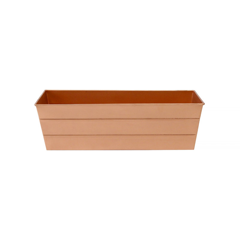 Cohen Metal Window Box Planter, Medium, Orange