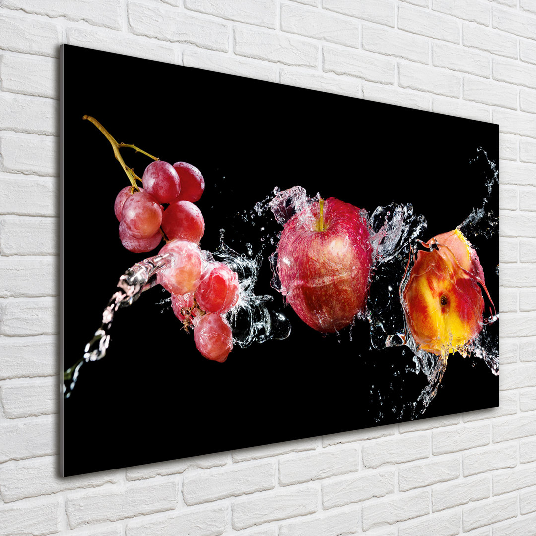 Glasbild Fruit And Water