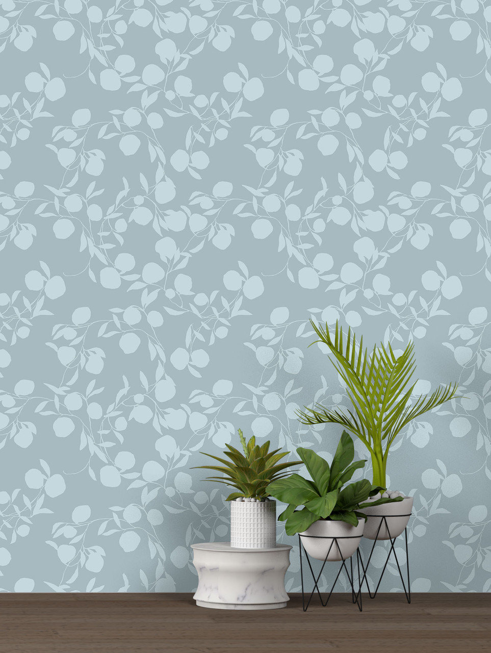 Keller Floral Wallpaper, Blue