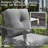 Outdoor Swivel Rocker Bistro Set 3 Piece, Aluminum Patio Furniture Set With Coffee Table & 5" Thick Cushions, 360° Swivel Rocking Chairs For Porch, Backyard, Balcony-1855603521-1855603532