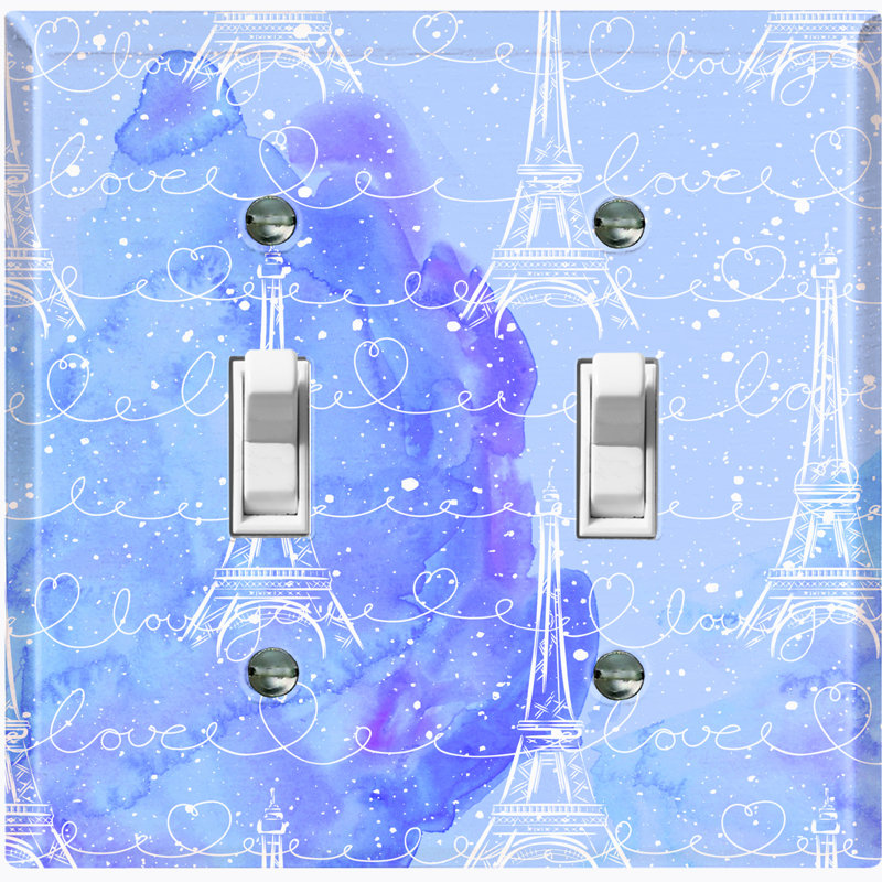 Plaque d'interrupteur à bascule Paris, Bleu