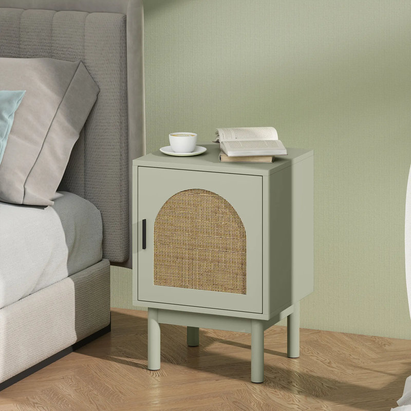 35cm W Manufactured Wood Bedside Table