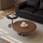 Renaissance-style minimalist round coffee table