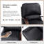 Fauteuil inclinable standard en cuir véritable Hardge-151355067