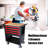 4 Drawer Metal Tool Cart With Adjustable Shelf And Wheels - Enormous Garage Storage Solution Drawers Broad Workshop Option