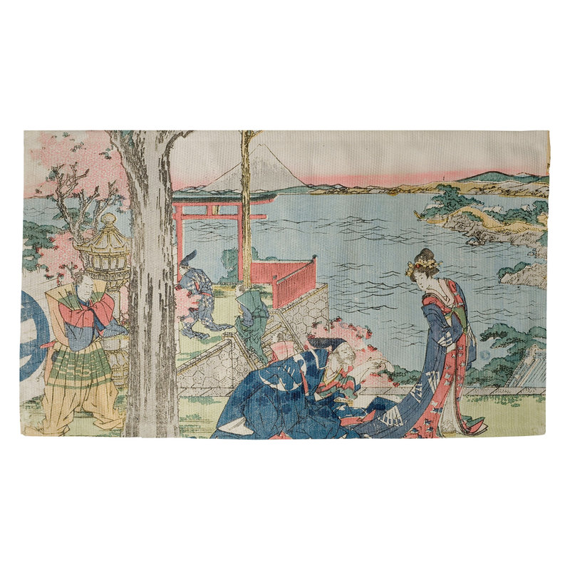 Paillasson d’intérieur à Dobby de style japonais, Rectangulaire 2 pi 1,5 po x 3 pi 4 po