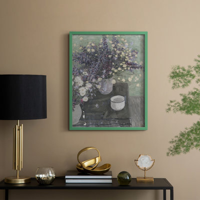 «Vintage Floral Print» CCLXVII, reproduction encadrée - bois massif