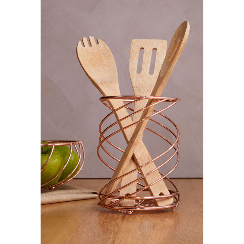Coppedge Metal Round Utensil Crock
