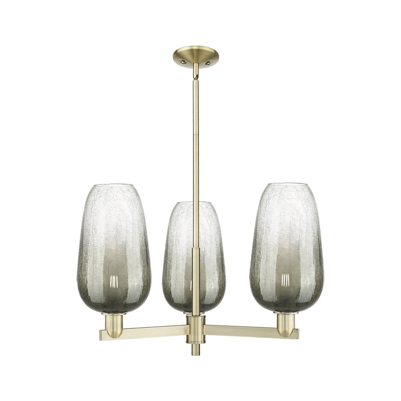 Lustre suspendu 3 lumières Godalming, Ardoise, Laiton antique
