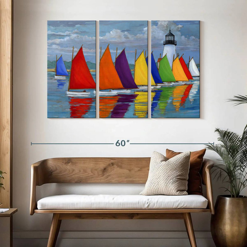 Mehar Rainbow Fleet, 32" H x 50" W