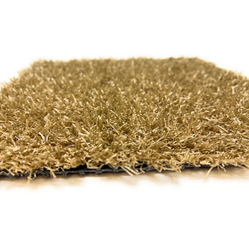 Tapis et tapis en gazon artificiel Diamond, H 0,8 po x l 79 po x P 120 po, Doré