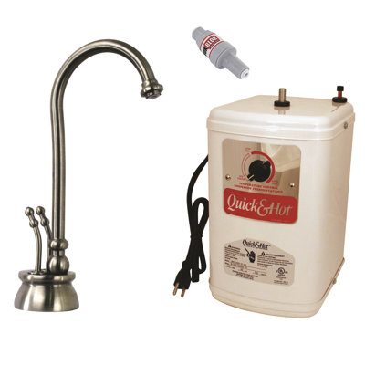 Docalorah 10" 2-Handle Hot and Cold Water Dispenser Faucet with Heating Tank