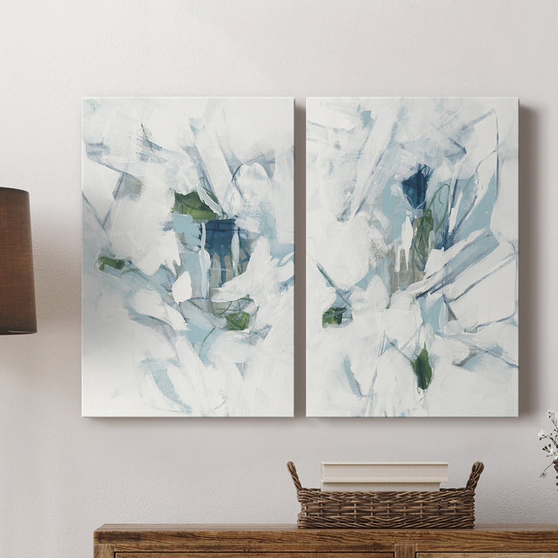 Ice Cavern III - Toile tendue avec châssis de qualité supérieure - Prêt à accrocher, H 18 po x l 24 po