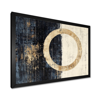 Beige et bleu céleste spirale équilibre III - art minimaliste abstrait
