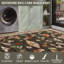 Floral Machine Washable Rug with Non-Slip Backing, Soft Thin Low Pile Non Shedding Floor Carpet, Indoor Foldable Printed Accent Mat for Living Room/Nursery/Bedroom-1863099946