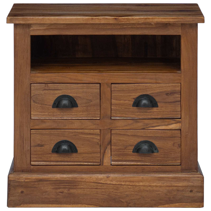 Solid Wood Rectangle Accent Cabinet
