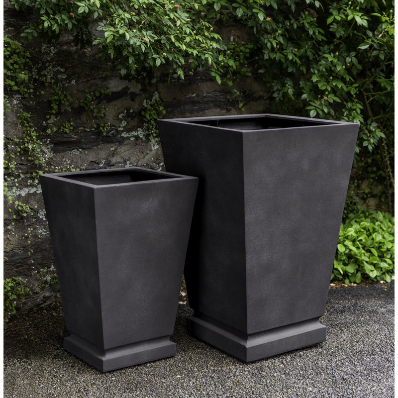 Handmade Pot Planter, 27.5" H x 17.75" W x 17.75" D, Lead Lite