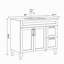 Meuble-lavabo autoportant de 100 cm (39,4 pouces) avec lavabo en céramique, 2 portes et 2 grands tiroirs